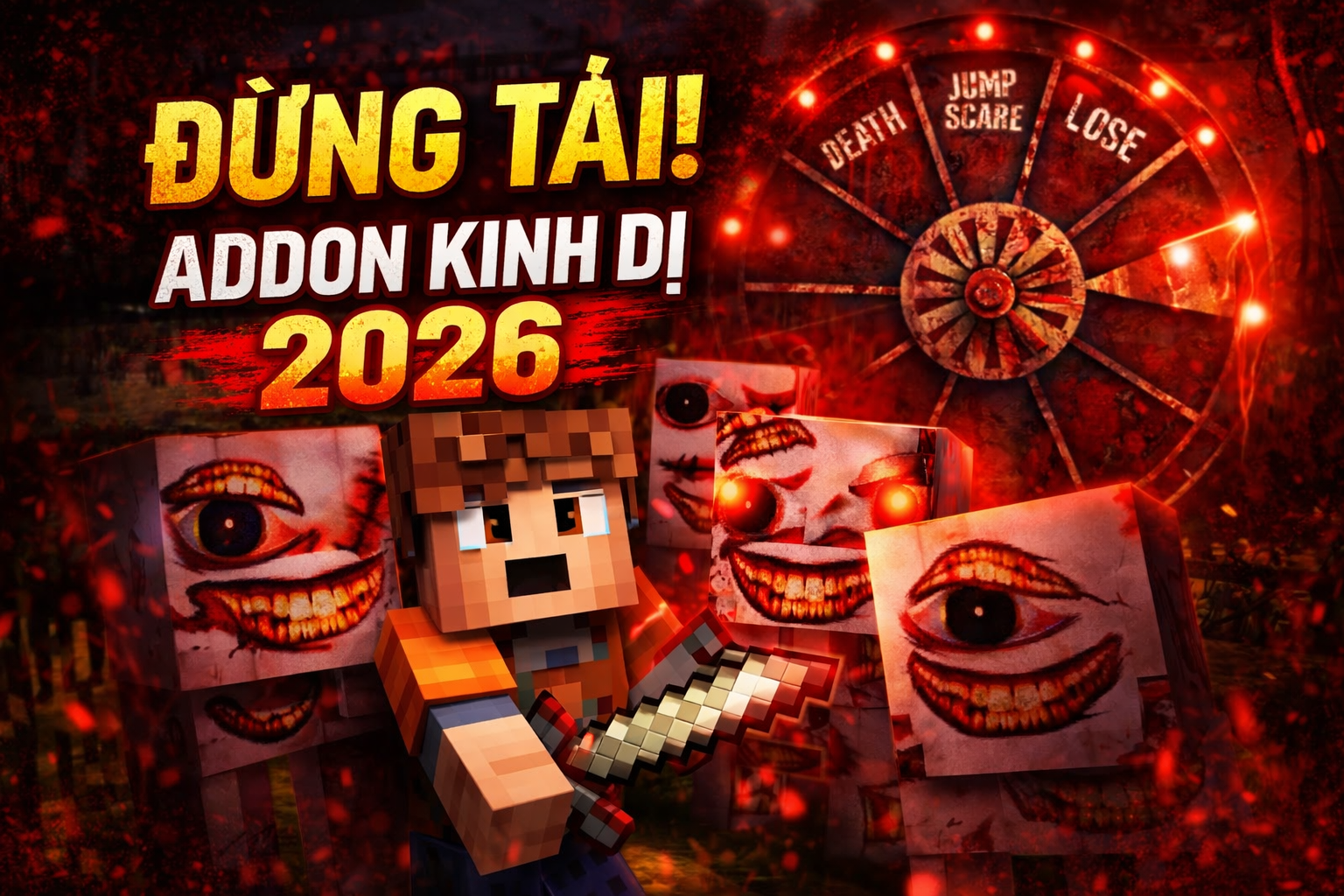 Mod kinh dị Minecraft Flywheel of Terror